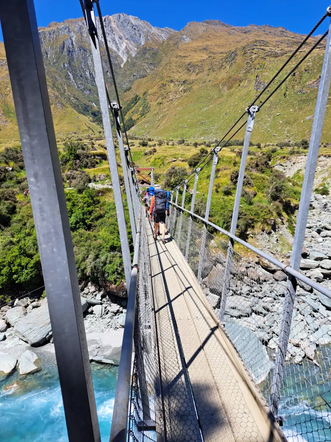 Walk through swing bridge